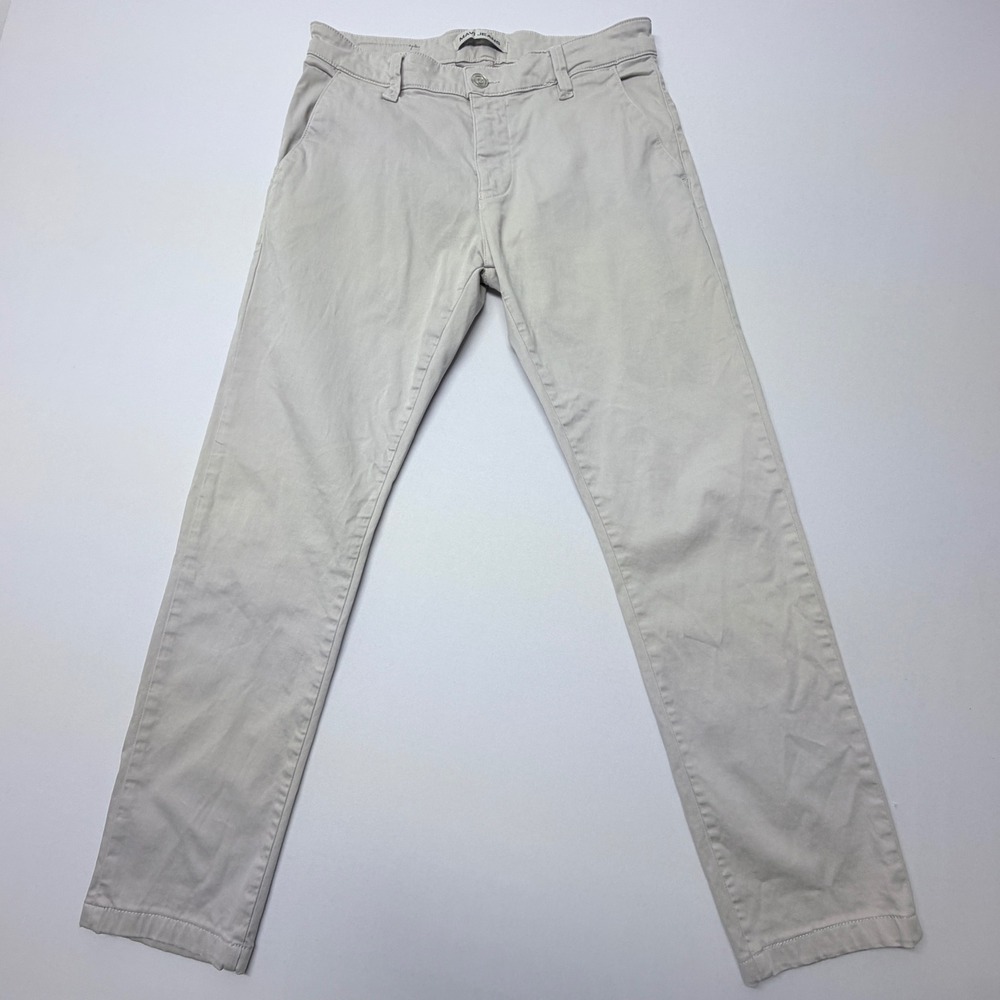 Mavi Johnny Slim Chino Pants Mens 31x32 Light Beige Stone Cotton Stretch